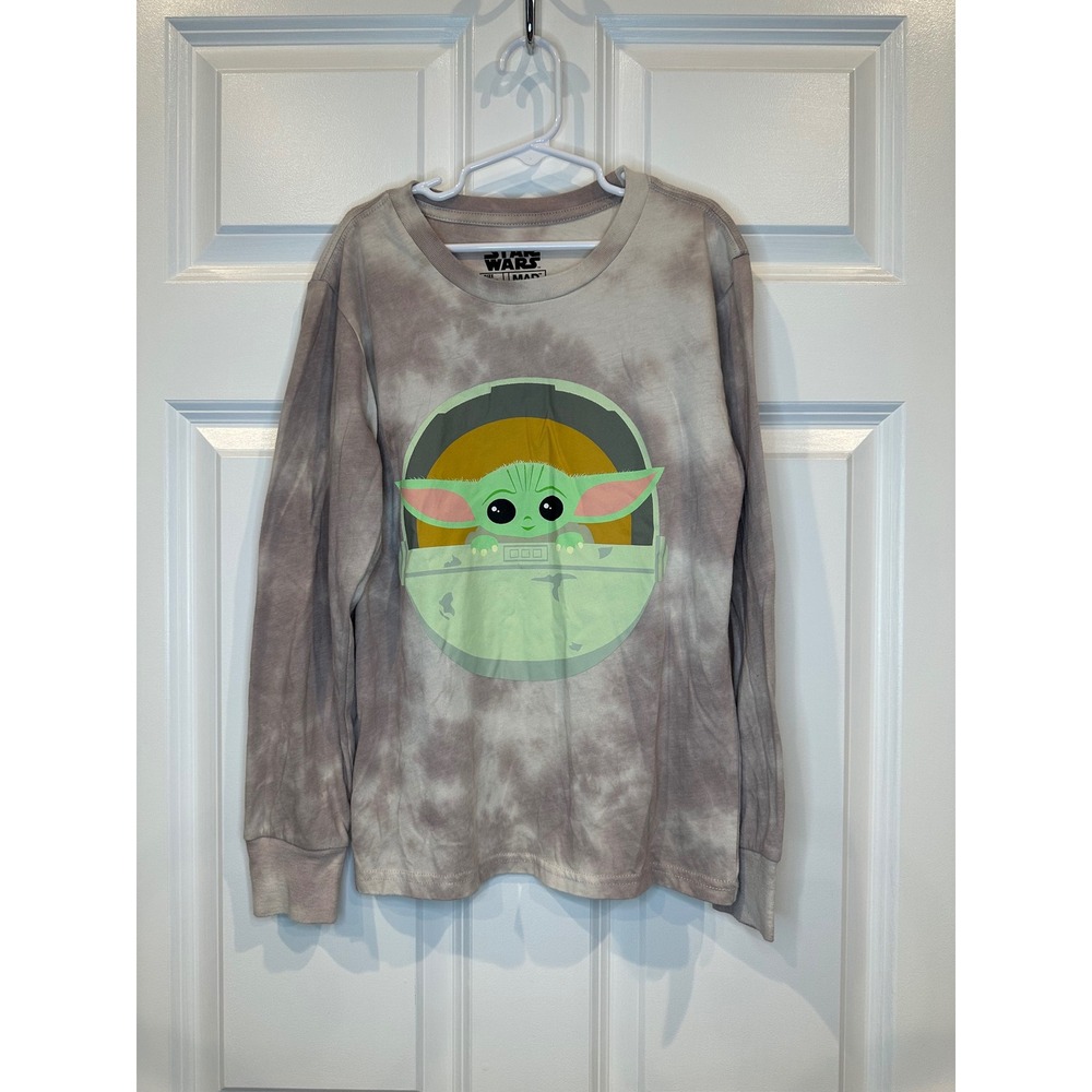 Star Wars Mad Engine Grogu Baby Yoda Tie Dye Long Sleeve Shirt Kids Size 6/7